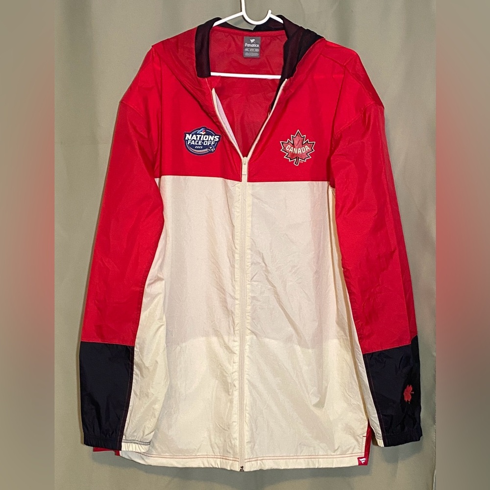 Canada Fanatics 2025 4 Nations Face Off CrashThe Net Full Zip Jacket Red  4XL